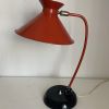 Lampe vintage 1960 bureau diabolo rouge cardinal - 45 cm