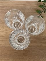 Set de 3 verres à eau Cristal de Flandre modèle Austria