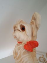 Ancienne veilleuse chien porcelaine