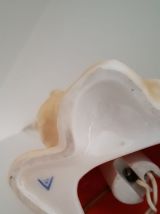 Ancienne veilleuse chien porcelaine