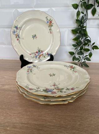 Set de 4 assiettes à dessert en porcelaine