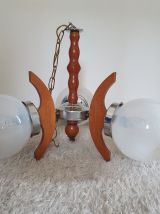 Lustre 3 branches design Mazzega verres Murano