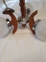 Lustre 3 branches design Mazzega verres Murano