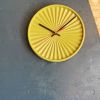 Horloge pendule murale vintage silencieuse Tupperware vert