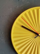 Horloge pendule murale vintage silencieuse Tupperware vert