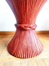 Table rotin prestige Maugrion Roche Bobois 1980 