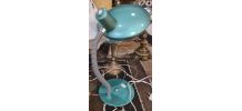 lampe de bureau design italien, ou espagnole vert metal  sty