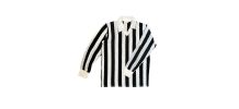 Polo vintage rayures noir et blanc 
