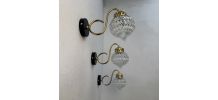 LOT 3 ANCIENNES APPLIQUES EN VERRE 1970 VINTAGE