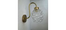 LOT 3 ANCIENNE APPLIQUES EN VERRE BULLE 