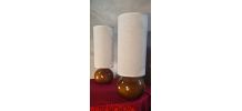 paire de lampe boule bois massif chevet style scandinave 35 