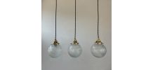 LOT 3 ANCIENNES PETITES SUSPENSIONS RONDES VINTAGE