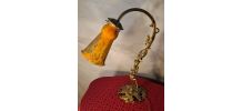 lampe de bureau art nouveau bronze et laiton doré 41x31tres 