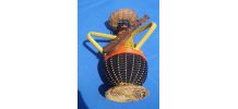 Bouteille scoubidou Mexicain , vintage