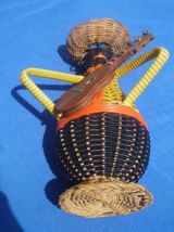 Bouteille scoubidou Mexicain , vintage