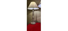 paire de lampe bois patiné taupe style scandinave classique 