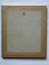 Dessin encadré d'Eugène Véder "Rouen. La maison penchée". 