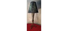 lampe 1970 acier forgé style brutaliste 50x20  elec ok