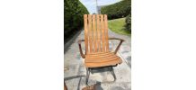 Fauteuil de jardin vintage bois massif