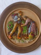 trio de cadres  en bois , vintage