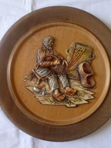 trio de cadres  en bois , vintage