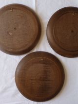 trio de cadres  en bois , vintage