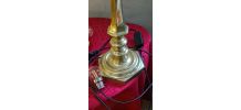 Paire lampe bronze ancienne art nouveau,   Abat jour verre 4