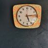 Horloge formica vintage pendule murale silencieuse Hangarter