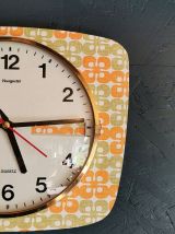 Horloge formica vintage pendule murale silencieuse Hangarter