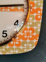 Horloge formica vintage pendule murale silencieuse Hangarter