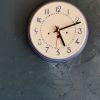 Horloge céramique vintage pendule murale silencieuse ronde 