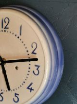 Horloge céramique vintage pendule murale silencieuse ronde 