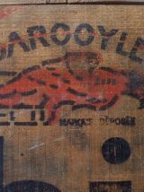 Boite  en bois  MOBIL , vintage