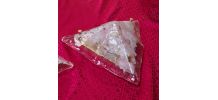 applique ou Lustre triangulaire 1970 en verre de Murano tran