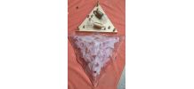 applique ou Lustre triangulaire 1970 en verre de Murano tran