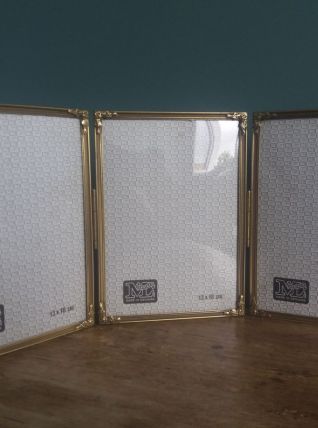 Cadre photo triptyque articulé vintage Danemark ML Fabriken