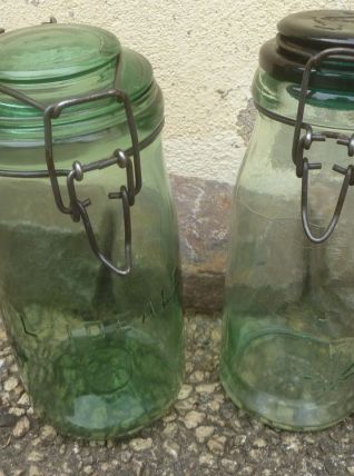 bocaux vintage, lot  de 2