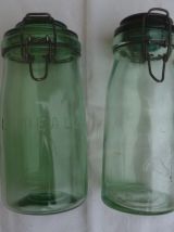 bocaux vintage, lot  de 2