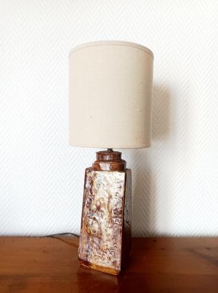 Lampe en grès vernissé vintage 