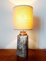 Lampe en grès vernissé vintage 