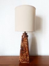 Lampe en grès vernissé vintage 