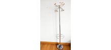 Portemanteau space age chrome et bois 197O 