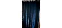 4 Rideaux occultants bleu nuit – effet velours 
