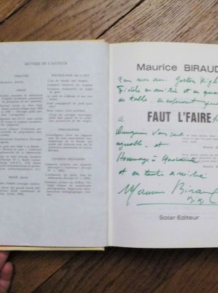 Faut L'Faire- Maurice Biraud- Raoul Solar- 1966- Signé   