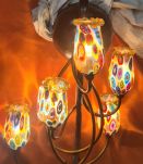  2 appliques murano  millefiori glass 40x25  1970 a 80s