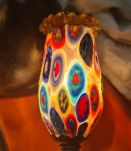  2 appliques murano  millefiori glass 40x25  1970 a 80s