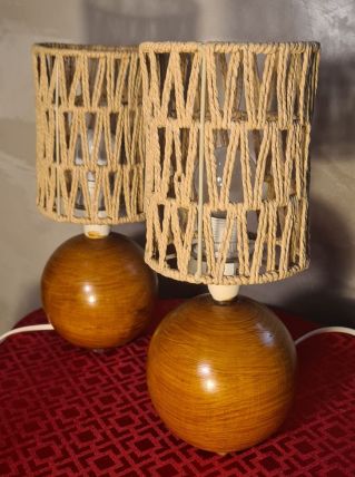 paire de lampes de chevet style scandinave design vintage bo