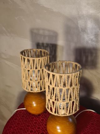 paire de lampes de chevet style scandinave design vintage bo