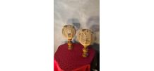 paire de lampes de chevet style scandinave design vintage ab