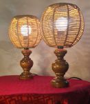 paire de lampes de chevet style scandinave design vintage ab